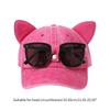 Cat Ear Baseball Cap with Sunglasses Decor Adult Adjustable Cap for Summer Outdoor Cycling Hiking Hat for Teens Men