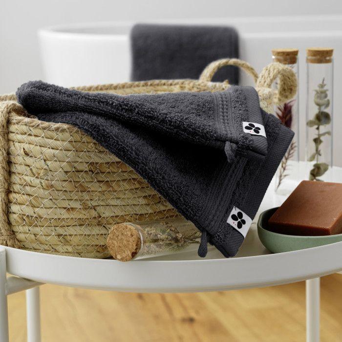 Lot de 2 gants de toilette "Garance" 15 x 21 cm / 100% Coton Bio / 600 gr/m² l'Effet Papillon - Garance Orage - Lot de 2 Gants de to