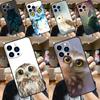Owl Watercolor Animal Soft Case For iPhone 16 15 Pro Max 14 Plus 13 12 Mini 11 XS Max X XR 7 8 Back Cover