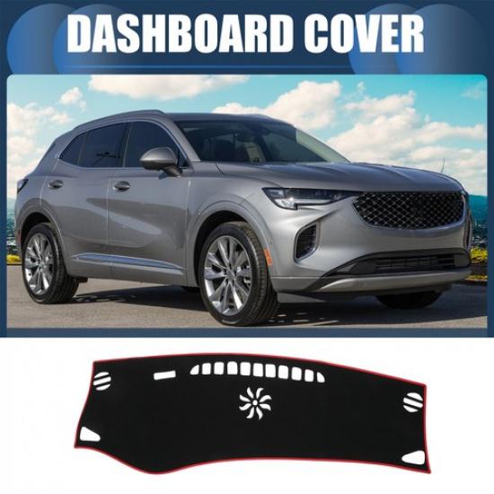Dashboard Dash Cover Mat for Buick Envision 14-17 Sun Protector Pad Black Red