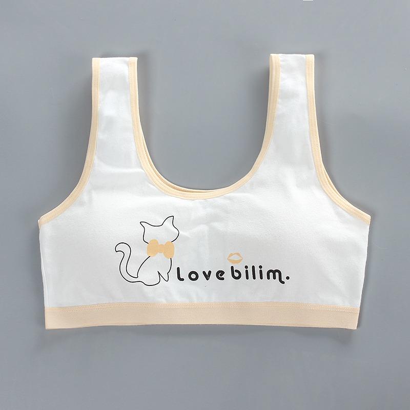 Biustonosze treningowe Dziewczyna Nastolatki Bielizna Jednolity kolor Sport Young Racerback Trening Crop Odpinany