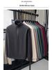 Men's Thermal Fleece Half-Zip Stand Collar Long Sleeve T-shirt Hoodie - Warm Autumn/Winter Layer