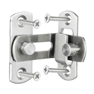 Stainless Steel Locking Pin Anti-Theft Sliding Door Latch, Pet Cage Door Lock 90 Degree Right Angle Buckle Door Buckle