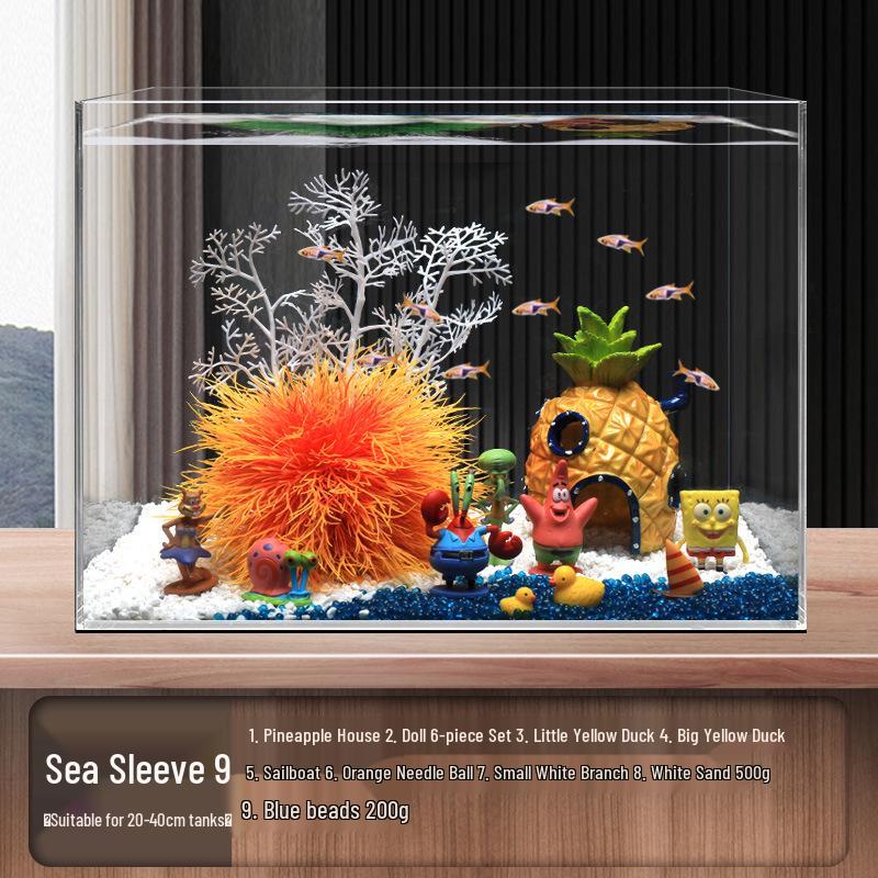 Ananas Huis Aquarium Decoratieset – Thema Figuurtjes en Decoraties van SpongeBob