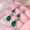 Versatile Temperament Long Water Drop Earrings Women, Simple Micro Yellow Diamond Zircon Stud Earrings