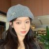 Metal Label Artist Cap Knitted Octagonal Cap Elegant Woolen Berets  Party