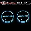 uvyn9 2PCS LED Illuminated AMG Water Cup Coaster For Mercedes Benz C260 W204 W205 W211 W212 W190 Auto Interior Atmosphere Light for