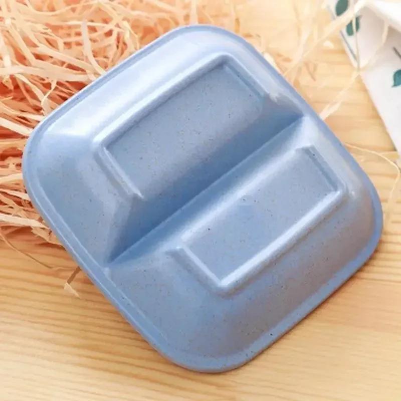 1PCs Wheat Straw Seasoning Dish Multi-purpose Drain Dish Calvings Sauce Vinegar Tableware Divider Convenience Products