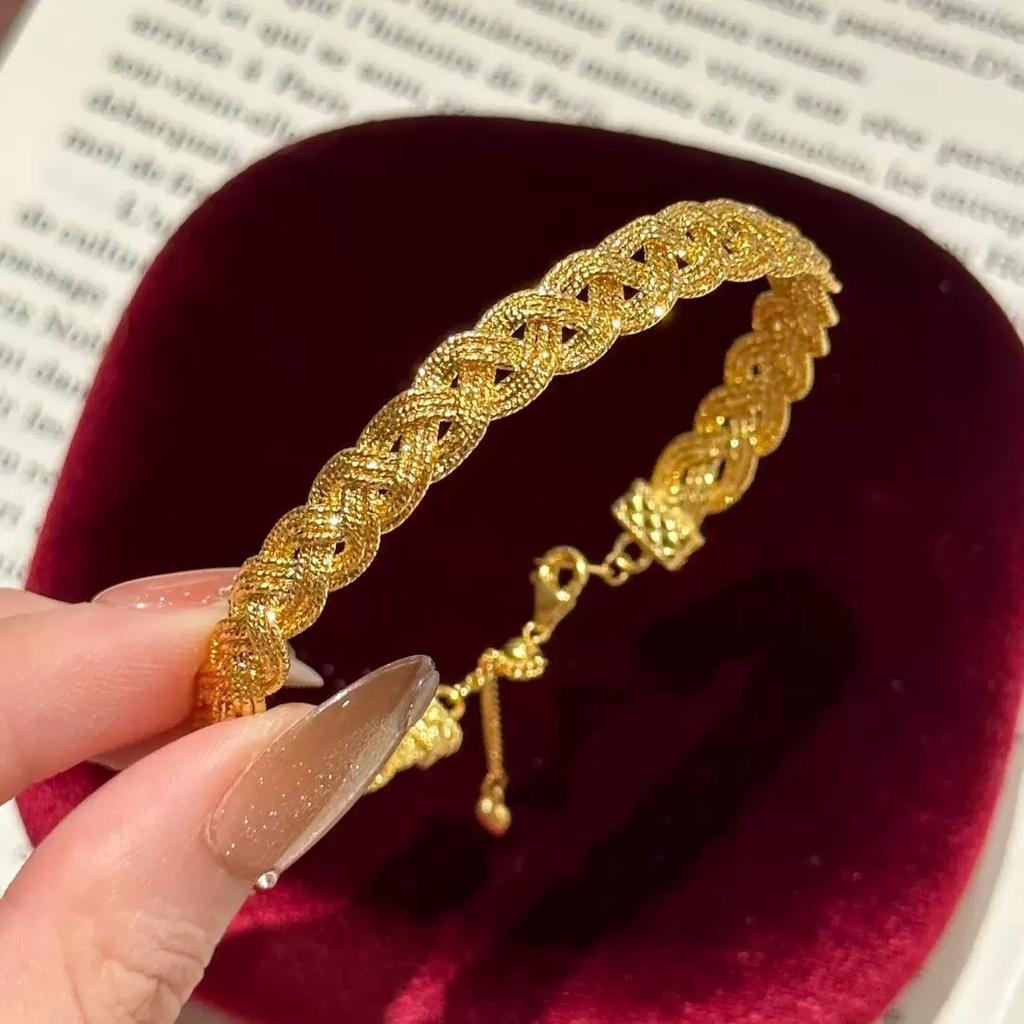 Twist lace wheat ear bracelet femininity light luxury niche high sense fashion versatile design