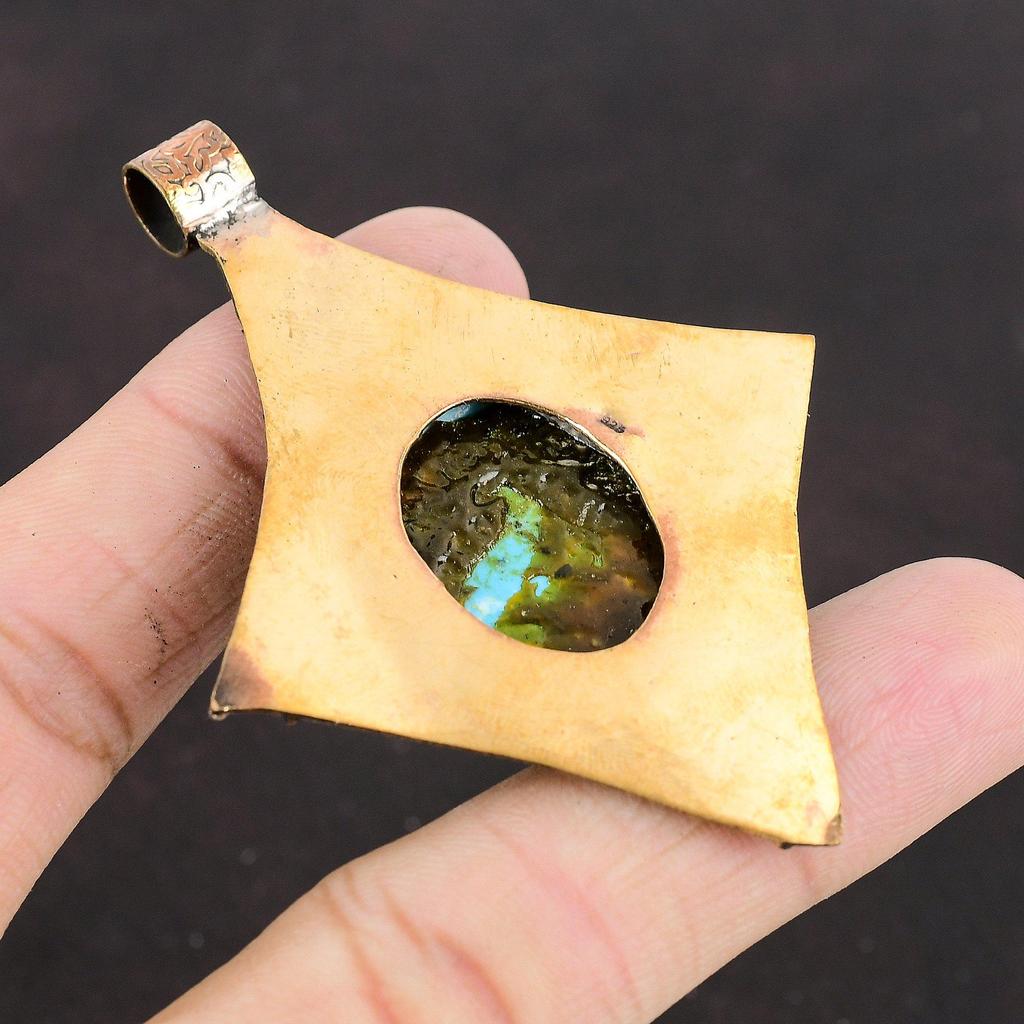 Arizona Turquoise Pendant Copper Pendant Handmade Pendant Unique Copper Jewelry Natural Gemstone Pendant Turquoise Jewelry Gift For Friend