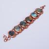Labradorite Gemstone Copper Birthday Electroformed Statement Wife Gift Bracelet V-77