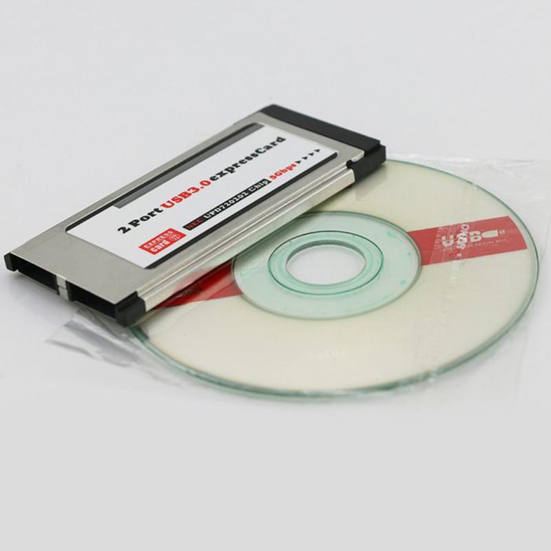 Pci Express To Usb 3.0 Dual 2 Ports Pci-E Express Card Adapter For 34Mm Slot Expresscard Converter 5Gbps Pcmcia Laptop Pc