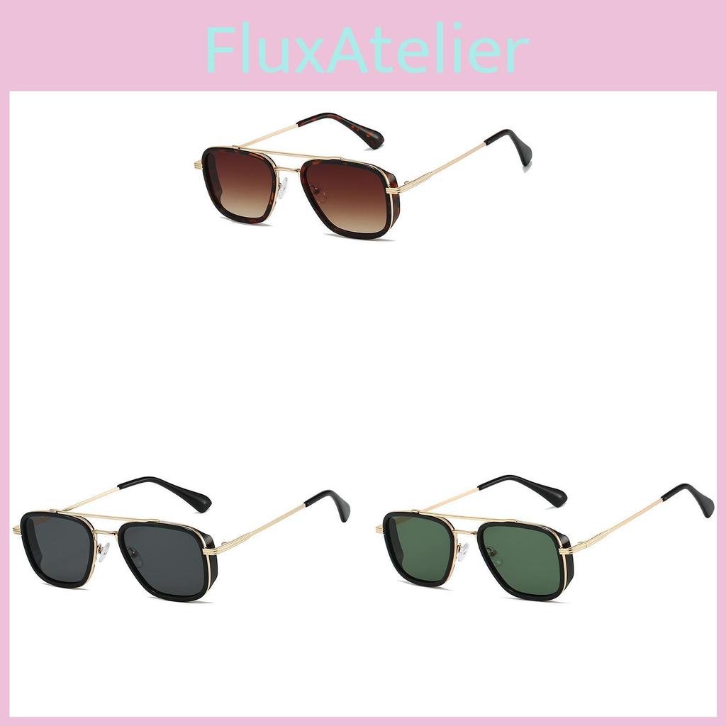 Stylish Geometric Sunglasses For Men With Uv400 Shield And Metal Construction For Outdoor Use