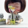 Glass Flower Vase Lovely Room Decoration Mini Flower Bottle Car Mirror Ornament