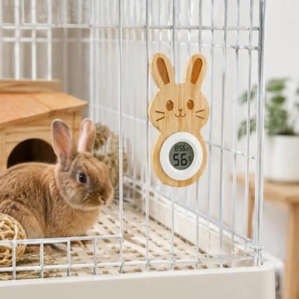 Wall Hanging Pet Cage Thermometer Birdcage Monitoring Hygrometer Rabbit Cage