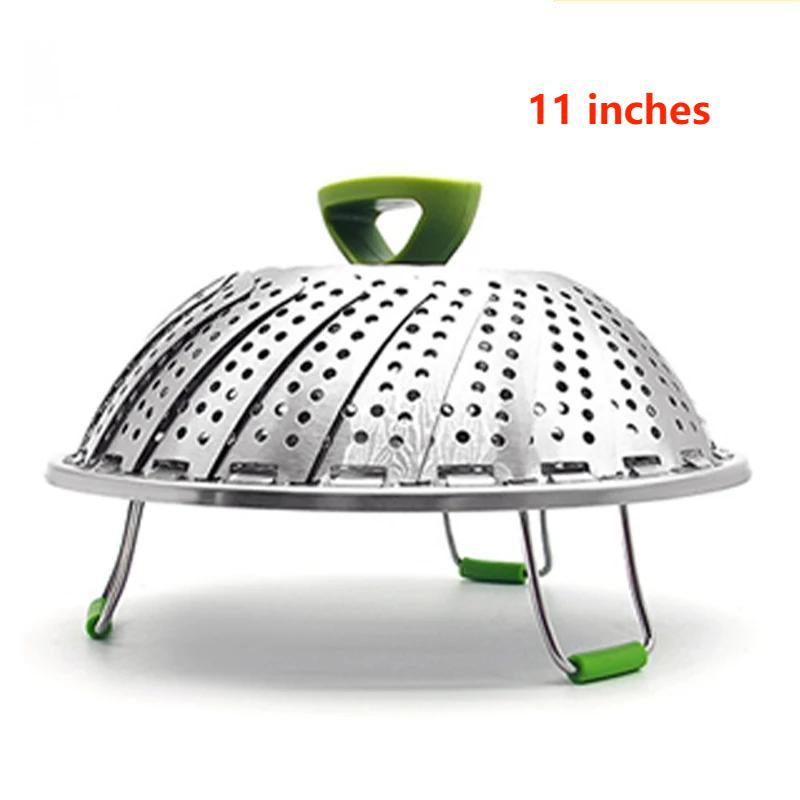 1pc 9/11 inch Stainless Steel Lotus Steamer Tray, Foldable Steamer, Basket Steamer, Cooking Pan, Vegetables and Fruits