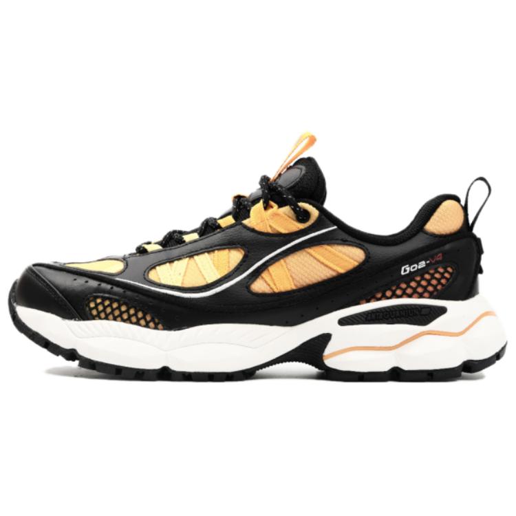 Anta Champion G02-V4 Comfortable Versatile Non-Slip Wear-Resistant Low-Top Casual Shoes Men sneaker Black Yellow 112518813AS-3