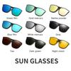 Men's Polarized Clip-On Sunglasses Vintage Square Design Anti-Glare Night Vision Driving Goggles