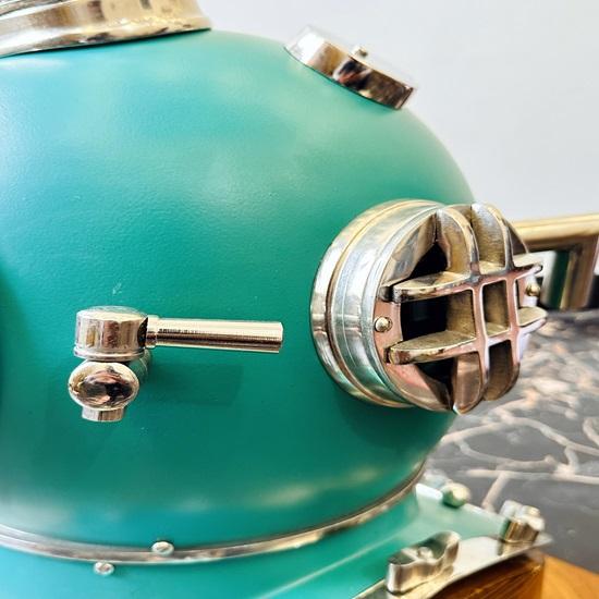 45,72 cm Seegrüner Taucherhelm Mark V Taucherhelm Maritimer Schiffsdekohelm Bestes Dekogeschenk