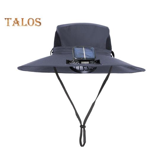 Solar-Lüfterkappe mit 800mAh-Akku USB-Solarladung Outdoor-Fischerhut mit wasserdichter Beschichtung Mesh-Design Kinder-Sonnenhut