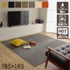 IKEHIKO Moderno Rug, Brown, Washable, Water-Repellent, Simple, Non-Slip, Approx. 185 X 185cm, #4599229