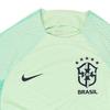 Nike Dri-Fit Strike Brazil National Team Soccer Training Series Logo Print Striped Crew Neck Short Sleeve T-Shirt Men Tops Light-Green DH6441-390