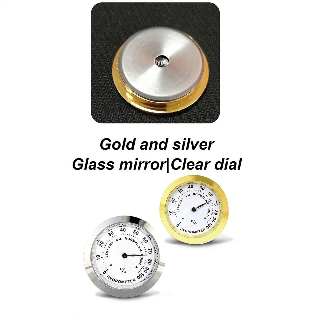 Analog Hygrometer Humidity Meter High Precision Round Sensor  Humidity Monitor for Humidor Cabinet Guitar Case, Cigar Care