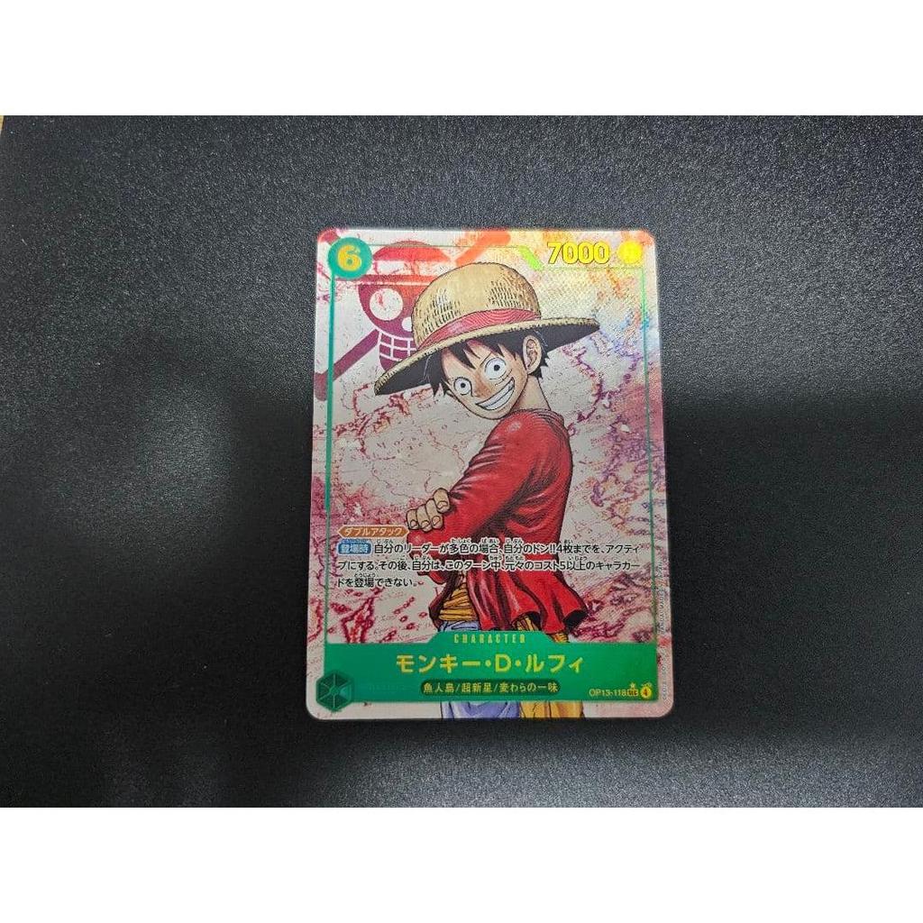 Used One Piece Card Game Monkey D. Luffy OP13-118 SEC
