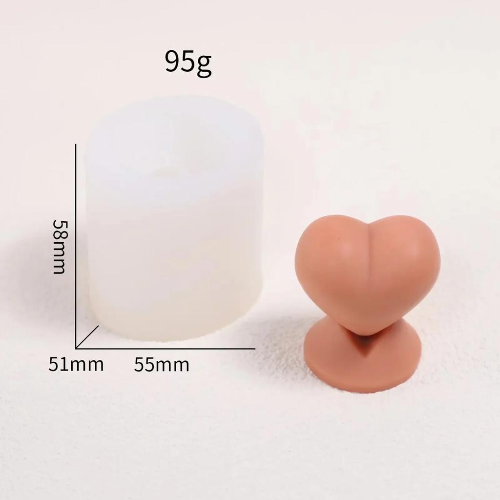 S/L Love Silicone Mold 3D Heart-shaped Candle Crafts Resin Plaster Mould DIY Soap Candle Making Supplies Valentine's Day Gift