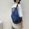 Student's Large Capacity Denim Chest Bag Women's Crossbody Bag Waist Bag