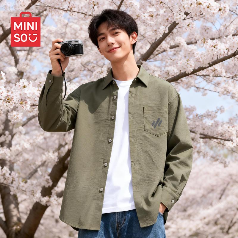 MINISO Men s Loose Fit Casual Lapel Shirt 3XL