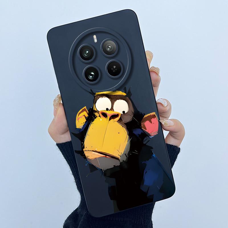 Case For Realme 12 Pro Plus 12 Plus 12X 5G Phone Case Cartoon Pretty Flower Liquid Silicone Soft TPU Protective Cover Shell Capa