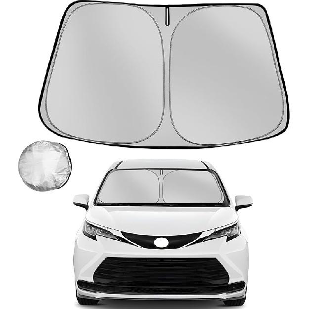 Windshield Sun Shade for Toyota RAV4 2013-2018 RAV-4 SUV Foldable Sun Sunshade for Car Front Window Blocks UV Rays and Heat Automotive Interior