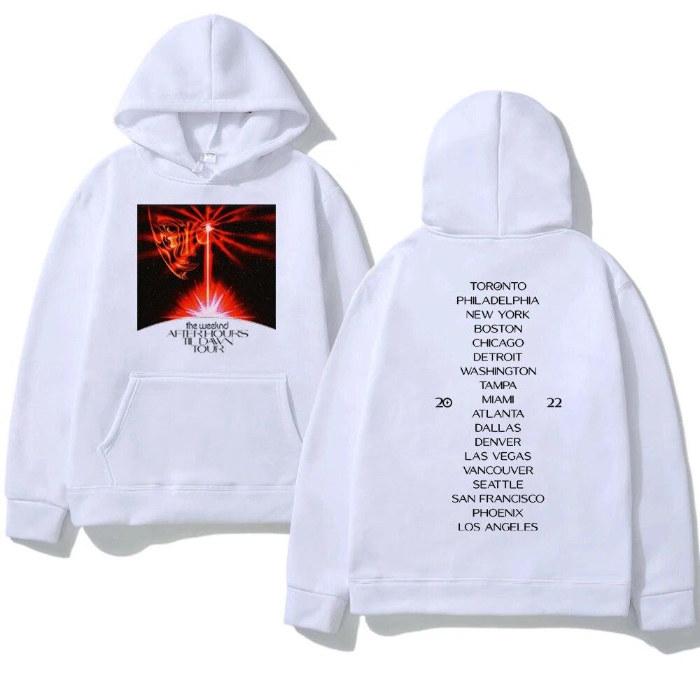 The Weeknd After Hours Til Dawn 2022 Moletom com capuz Hip Hop Music After Hours Til Dawn Concert Fashion Fleece Sweatshirt Pullover