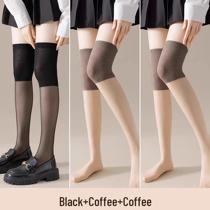 Women's Thin Over-Knee Anti-Slip Knee Pads - Warm, Anti-Snag Stockings for Summer or Air-Conditioned Rooms