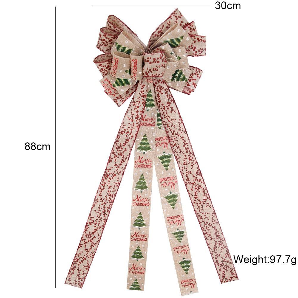 Large Size Bowknot Christmas Tree Decoration Reuasble New Year Bow Hanging Christmas Pendant Pendant Hanging Ornament