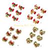 KX4B Burlap Bows Ornaments for Christmas Presents Wrapping Decoration Wedding