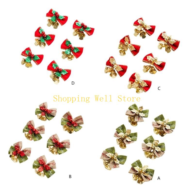 KX4B Burlap Bows Ornaments for Christmas Presents Wrapping Decoration Wedding