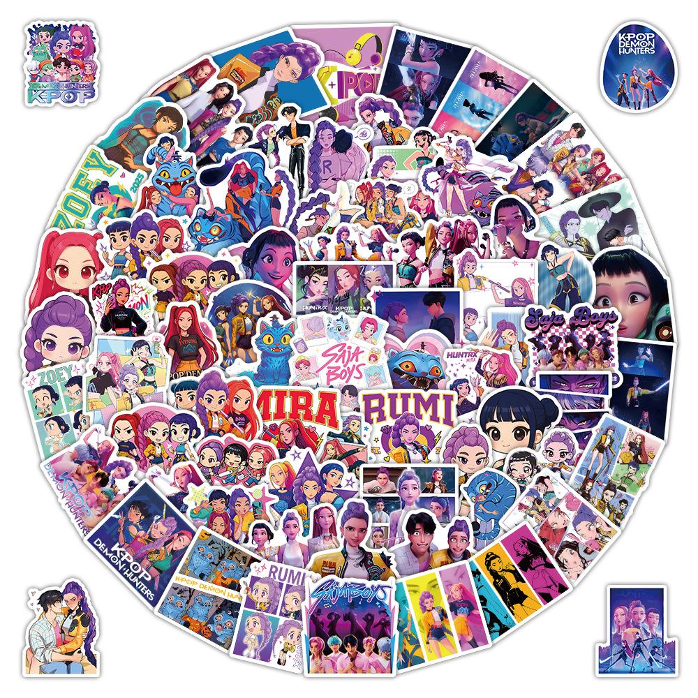 104 Witch Hunter KPop Two-dimensional Cartoon Animation Graffiti Sticker Water Cup Sticker