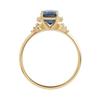 Three Heroes Deep Blue Zircon Couple Rings: Simple, Fashionable Jewelry for Men and Women
