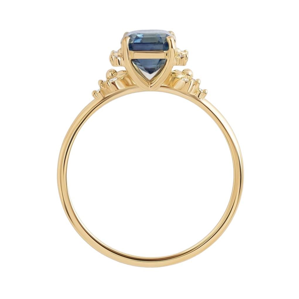 Three Heroes Deep Blue Zircon Couple Rings: Simple, Fashionable Jewelry for Men and Women