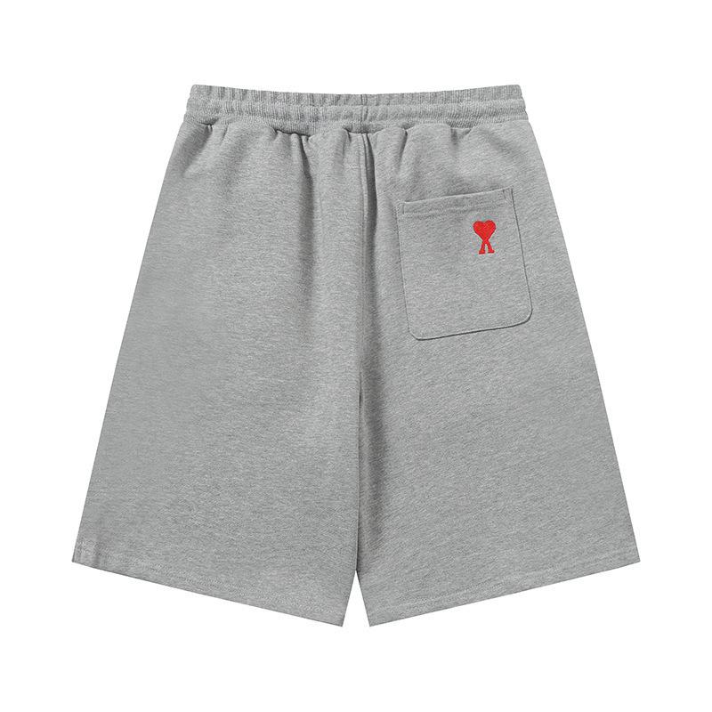 Ami Women's Heart Embroidered Casual Summer Sweatpants - Classic Straight-Leg with Drawstring