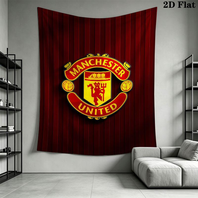 Unbeatable MUFC ForceWall Hanging Printed Fabric Blanket Decorative Tapestries for Bedroom Living Room Home Decor