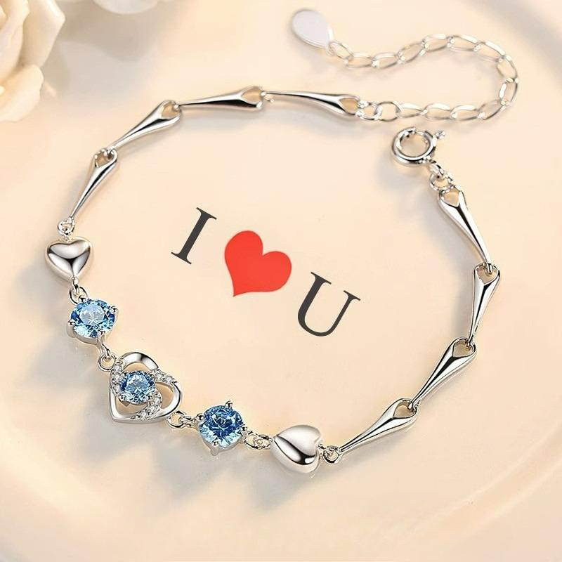 Women Bracelet fashion simple personality niche love heart bracelet jewelry for girlfriend