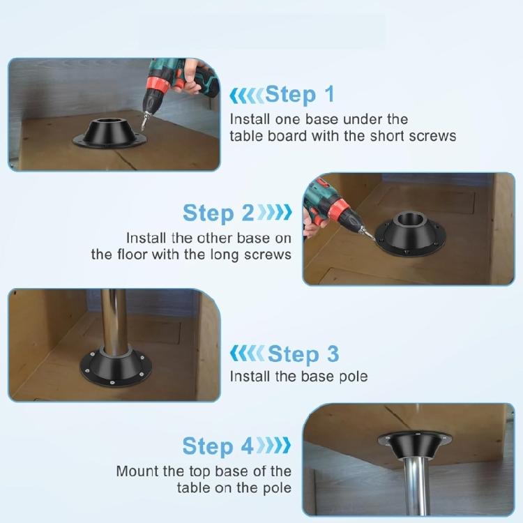 Aluminium Pedestal Table Base Flange Including Screws Table Leg Base Dinette Table and Floor Mounting Base