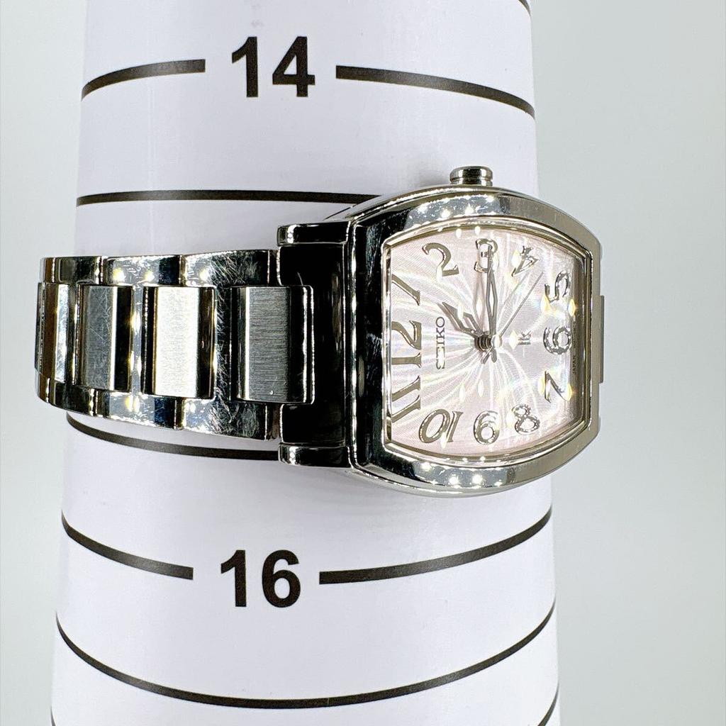 SEIKO Battery Lukia Tonneau Pink Square Movement New Replaced/Ladies' Watch, Shape, Dial, Quartz