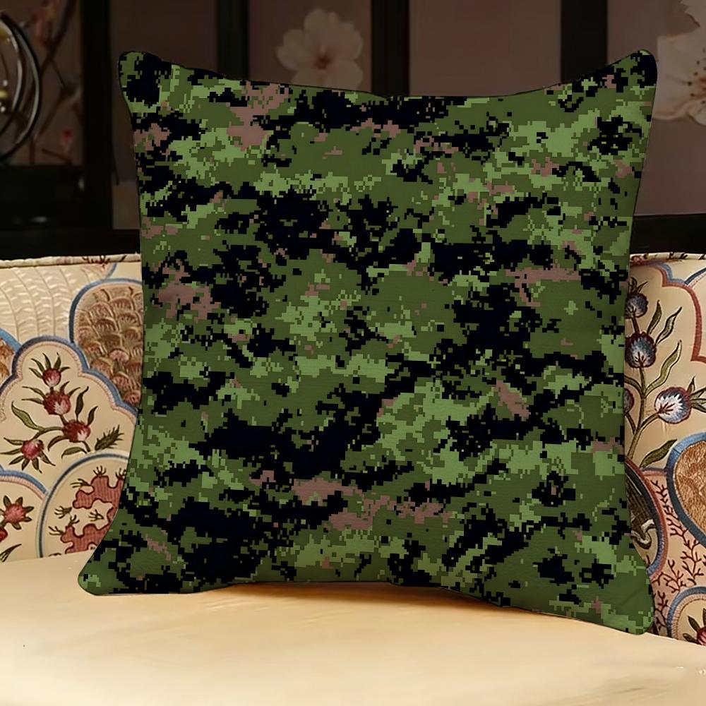 Decorative Military Camo Pillow Case Pillowcase, Double-sided Printed, Sofa Cushion, Bedroom Headboard Pillow