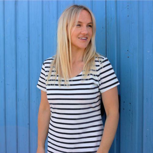 Lazy Jacks Womens/Ladies Striped T-Shirt Dress