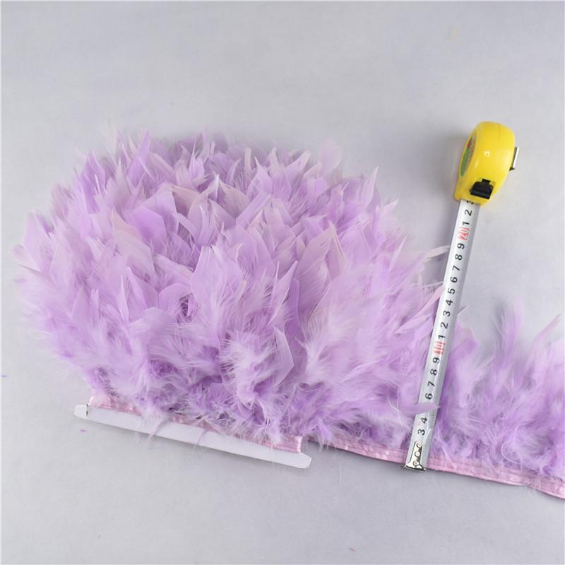 10Meters/Lot Turkey Feather Fringe Trim 4-6Inch Marabou Feathers Trimming Skirt Dress Trims Ribbon Feathers For Crafts