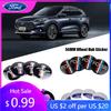 Car Sticker 4Pcs 56MM Car Wheel Hub Center Cap Metal Emblem Stickers For Ford ST Focus 2 3 Mondeo Kuga Fiesta MK7 Escort Edge C-